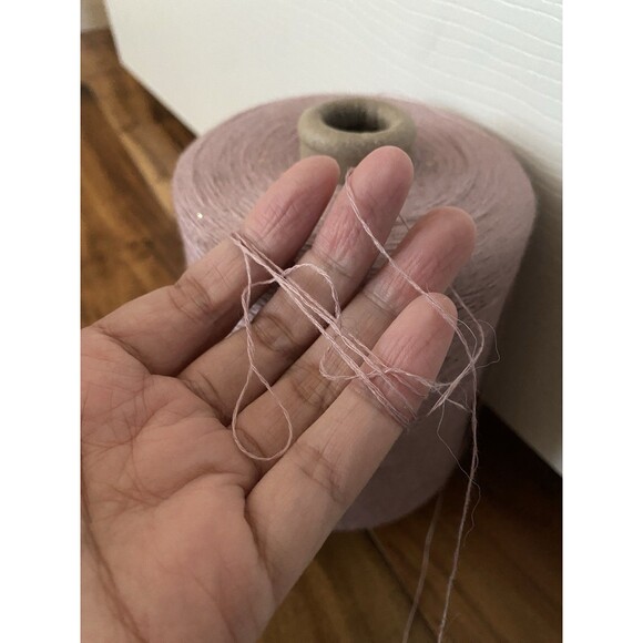 Very Fine Cone Yarn 100% Cotton Pink Silver Sequins 790g #416 - Picture 4 of 4